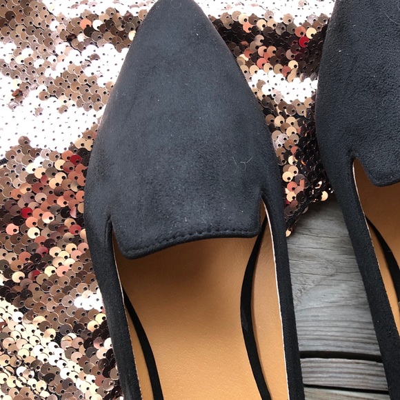 Qupid Shoes - Black slip on flats